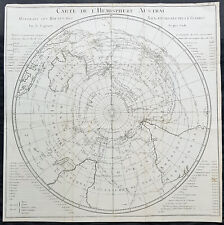 1778 Capt James Cook Antique Map The Southern Hemisphere, Australia, Antarctica
