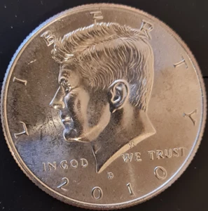 JFK HALF DOLLAR - 2010 D - VERY LOW MINTAGE - NIFC - BU - FREE SHIPPING - Bild 1 von 2