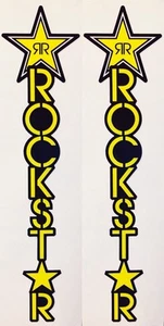 2X CALCOMANÍAS PARA LATAS DE BEBIDAS ENERGÉTICAS ROCKSTAR AUTO MOTOR SPORT MX - Imagen 1 de 2