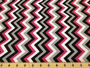 Chevron Beetroot Pink Flannel Fabric Sold By The Yard #2047 - Picture 1 of 2