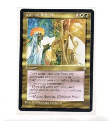 1995 Wizards Magic the Gathering Ice Age #NNO - Hymn of Rebirth - Image 1 of 2