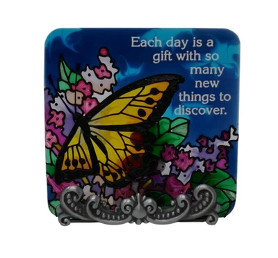 Atrapasol mariposa vitral Joan Baker Designs con soporte Foto 1 de 4