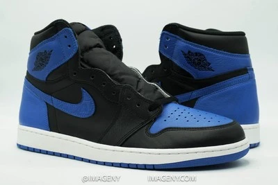 Air Jordan 1 Retro Alto 2017 Nuevo Talla 13 Negro Blanco Real 555088 007 Foto 1 de 4