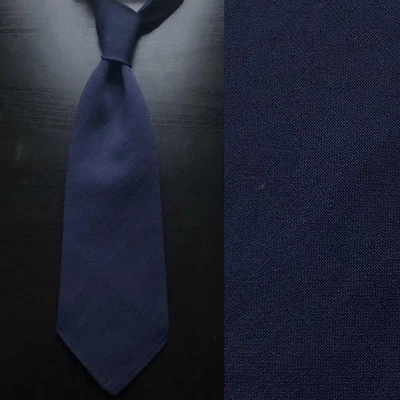 Corbata Columpio Cuatro Pliegues Lana Azul Marino Usada en Excelente Condición Ivy Trad 1930s 1940s Palm Beach Cloth PBC Foto 1 de 4