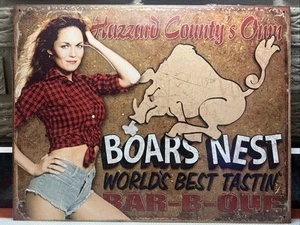 Dukes of Hazard Hazard Counties Own Boars Nest worlds best bar-b-que Blechschild - Bild 1 von 8