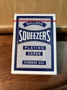 Squeezers Playing Cards Blue Bulldog USA New Sealed (R5.5) - Picture 1 of 6