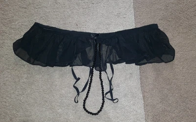 Damen Volant Perlen Kette String Rock  Dessous Unterwäsche Reizwäsche Gr. M - Bild 1 von 4