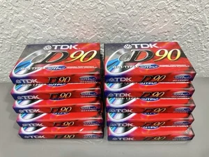 10 Pack TDK D90 Type I High Output 90 Min Blank Audio Cassette Tapes - Picture 1 of 9