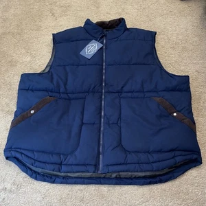 Chaleco St Johns Bay Para Hombres 4XL Grande Alto Azul Marino Ligero Puffer Exterior Nuevo - Imagen 1 de 6