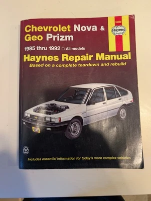Chevrolet Nova Haynes Repair Manual & Geo Prizm 1985 - 1992 #24060 - Image 1 of 2