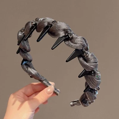 Faixa de cabeça de malha da moda temperamento leve luxo dentes acessórios de cabelo - Imagem 1 de 4