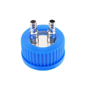 GL45 S304 Ring Solvent Bottle Lid w/1 2 3 4 Stainless Steel Holes Cap For HPLC - Picture 1 of 4