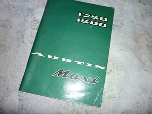 Austin Maxi 1500 1750 Original Betriebsanleitung Handbuch 1974 AKD 7625 sehr gepflegt - Bild 1 von 4