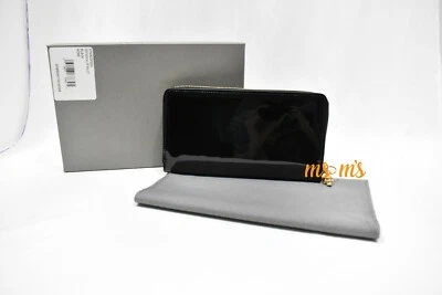 NUEVO EN CAJA Cartera Alexander McQueen Negra Continental Charol Calavera Cremallera $510 Foto 1 de 4
