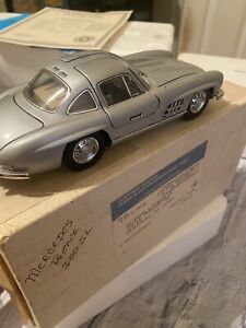 1987 Franklin Mint 1:24 1954 Mercedes-Benz 300 SL Die-cast Model Car with Tag 