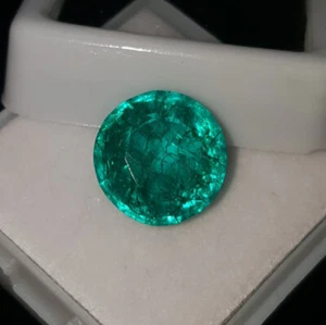 Zertifizierter natürlicher kolumbianischer grüner 8,22 ct loser Edelstein Smaragd A Qualität Edelsteine - Bild 1 von 10