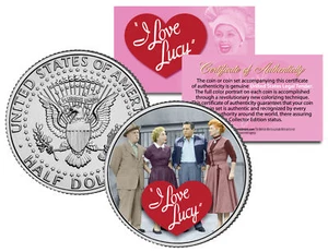 Moneda de medio dólar de Estados Unidos I Love Lucy "Cast" JFK Kennedy *con licencia oficial* - Imagen 1 de 1