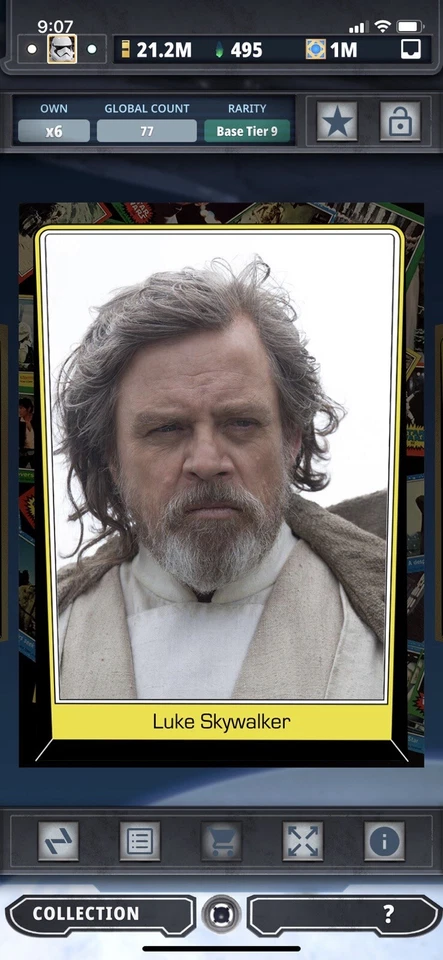 Topps Star Wars Digital Card Trader Tier 9 Heritage Luke S5 Variant - 77 cc - Image 1 of 1