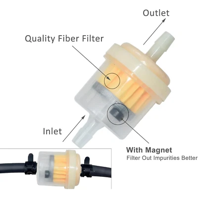 12X Universal Kraftstofffilter 6mm-8mm Benzinfilter Filter Motorrad Roller Auto - Bild 1 von 4