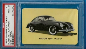 1955 D72 Mothers Cookies Sport Cars #1 Porsche 1500 America PSA 9 (Pop 2) - Picture 1 of 2