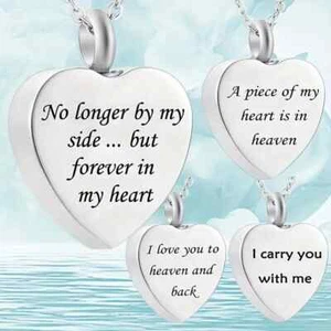 Cremation Jewellery Urn Necklace Pendent Ashes Locket Keepsake Memorial Funeral - Picture 1 of 13