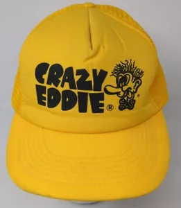 Crazy Eddie Snapback Mesh Trucker Cap Baseball Hat Original Vintage 1980s - Picture 1 of 6