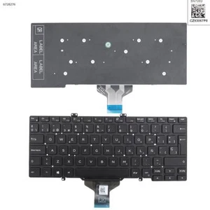 Spanish Keyboard for DELL Latitude 7400 BLACK Without FRAME Big Enter - Picture 1 of 5
