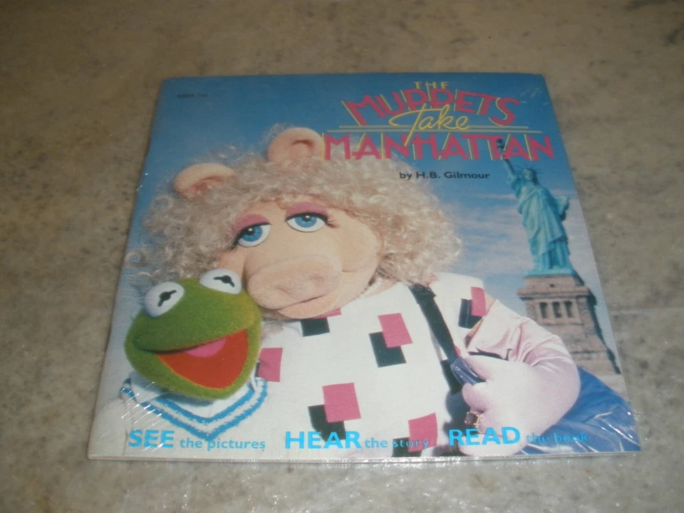 Vintage 1984 Muppets Take Manhattan Book and Record NOS Vinyl 45rpm B1