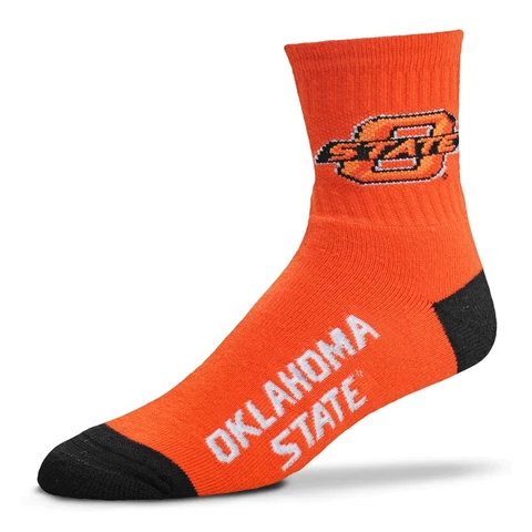 Oklahoma State Cowboys OSU NCAA FBF Team 1/4 Quarter Adult Socks - *Large Cover