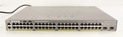 Cisco 2960X WS-C2960X-48FPD-L 58 RJ45 Port 2 SFP Port Networking Switch - Image 1 of 4