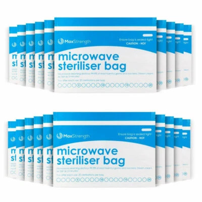 DASKOO 10er set Mikrowellen-Sterilisierbeutel Sterilizer bag Mikrowellen Sterilisator