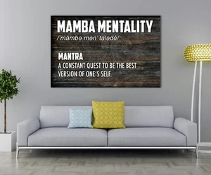 Kobe Bryant The Mamba Mentality Canvas Print, Nba Star Mentality Poster Print. - Picture 1 of 10
