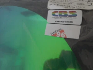 Dichroitisches Glas: CBS 96 COE smaragdgrün auf dünn klar - 3 Zoll qm - Bild 1 von 1