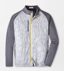 Peter Millar Endeavor Elite Hybrid Mens Jacket MED Gale Iron Full Zip Coat $245 - Picture 1 of 12