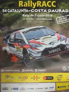 RACC Rallye Katalonien Costa Daurada - Spanien - Offizielles Poster 2018 Toyota Yaris - Bild 1 von 1