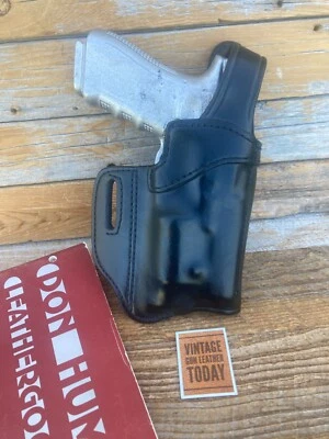 Don Hume Tac Light Holster Black Leather For GLOCK 17 22 31 w/ M3 Streamlight - Image 1 of 2
