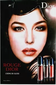 Póster original vintage DIOR ROUGE LÁPIZ LABIAL BRILLANTE c.2006 Monica Bellucci - Imagen 1 de 1