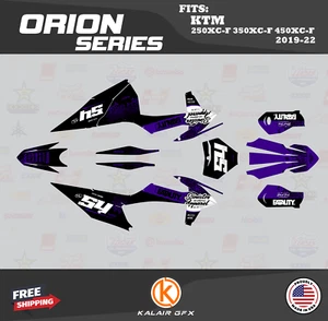 Graphics Kit for KTM 250XC-F 350XC-F 450XC-F (2019-2022) Orion - PURPLE - Picture 1 of 6