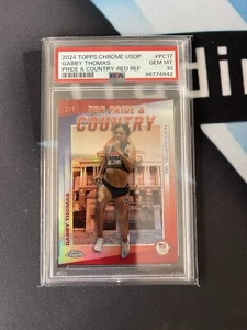 2024 Topps Chrome Olympic Gabby Thomas Pride & Country Red Ref /5 #PC17 PSA 10 - Bild 1 von 2