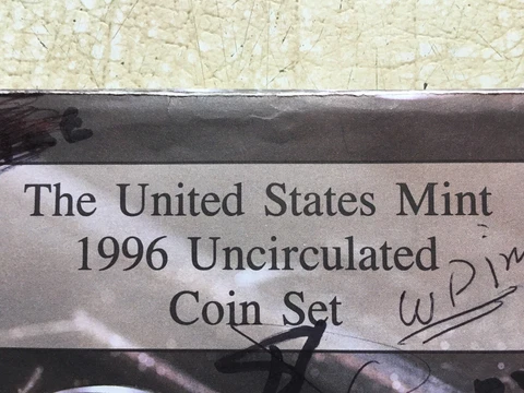 1996 Annual United States Mint Uncirculated Set with W Dime 11 Coins P and D BU Cover