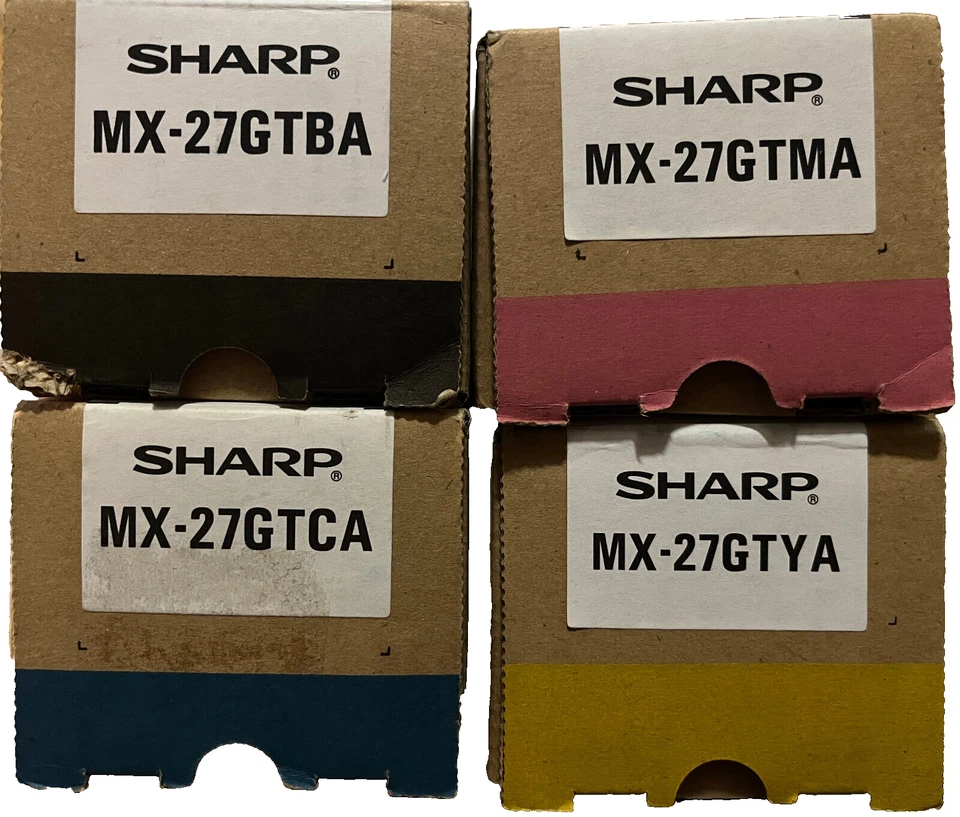 Sharp MX-27GT 4 Tóner Originales Negro Cian Magenta Amarillo MX-2300N/MX-2700N - Imagen 1 de 1