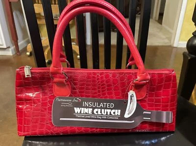 Wine Clutch Bag Thermal Insulated Include Portable Waiter-Style Corkscrew  - Image 1 of 4