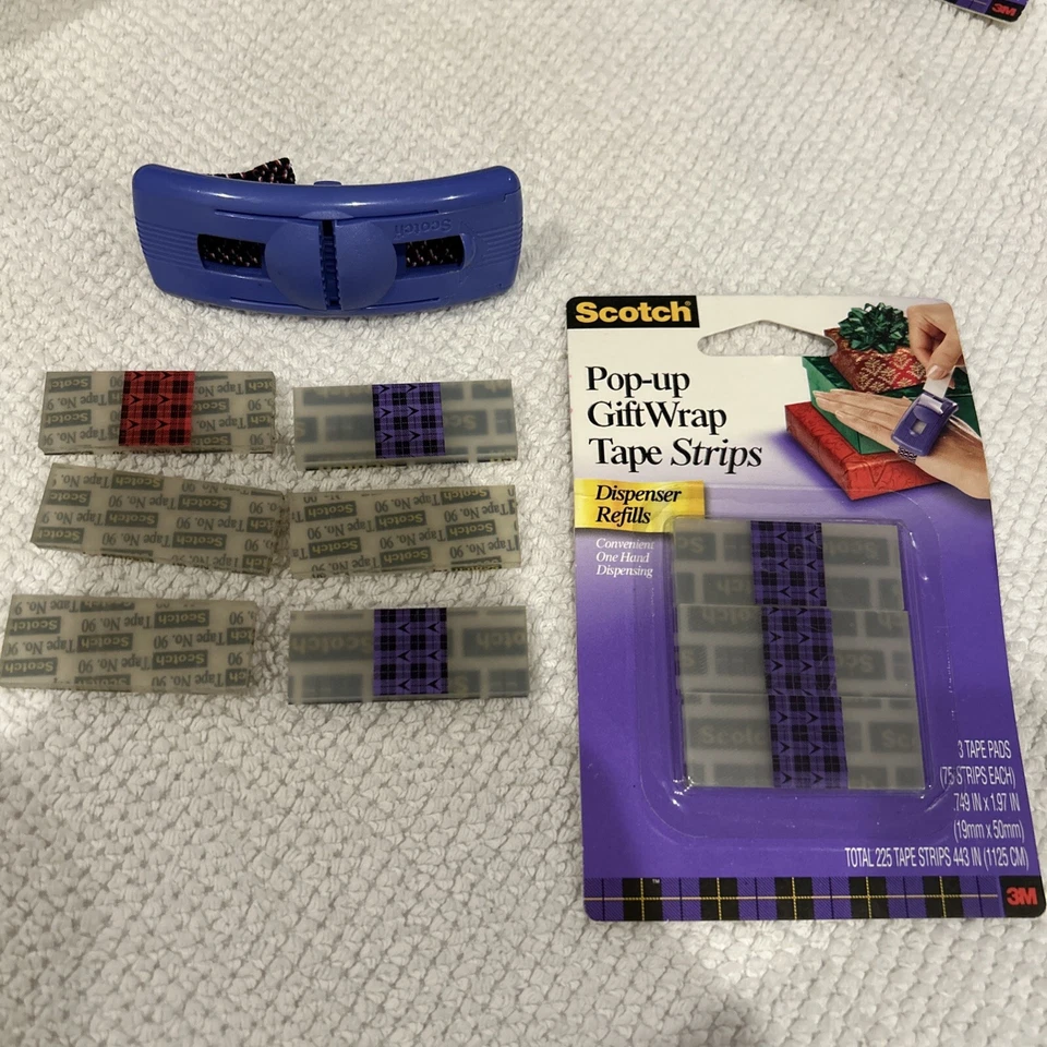 Scotch Pop-up Gift Wrap tape strips Refills 2 Tape pad 150 pieces open package