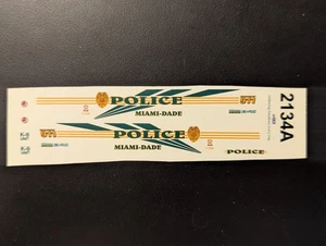 1/43 Miami-Dade Police Florida Waterslide Decal - Picture 1 of 1