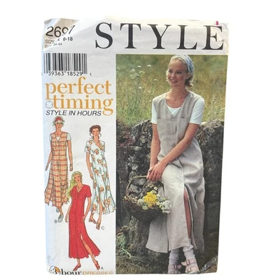 Style 2697 Dress Sewing Pattern Sizes 8-18 3 Hour Dresses UNCUT FF - Image 1 of 2