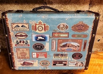 Decorative Suitcase, Lined For Storage Unique Travel Carry Case - Image 1 of 4