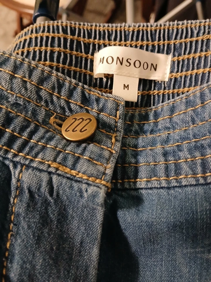 Monsoon Denim  Skirt.  Size M, 10 -12, New No Tags - Image 1 of 4