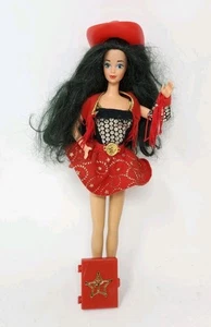 Vintage Barbie Western Stampin Tara Lynn bambola Mattel capelli scuri cappello cowgirl rosso - Foto 1 di 10