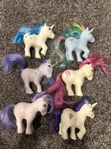 Vintage 1980's HASBRO G1 MLP My Little Pony Lot of 6 Unicorns More - Picture 1 of 7