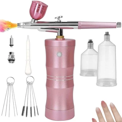 Portable Airbrush Spray Gun 34psi 0.4mm Nozzle For Cake Makeup Nail Art - Image 1 of 4